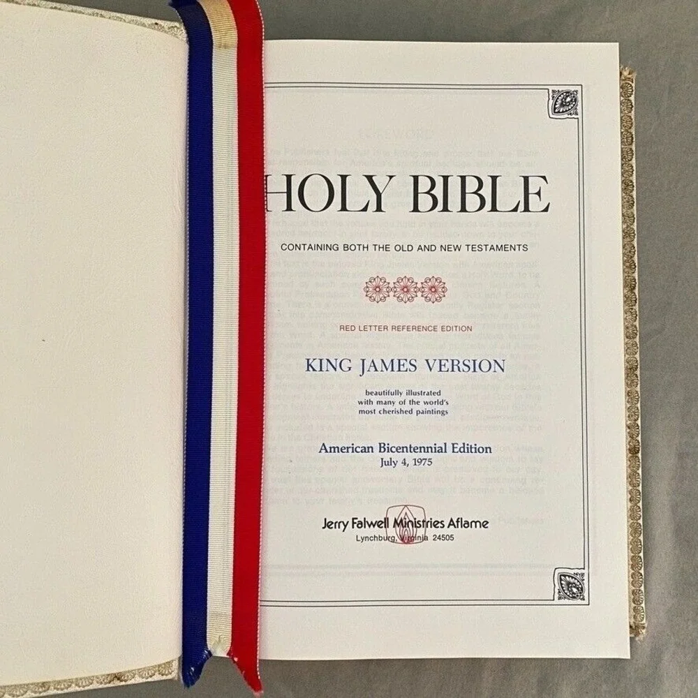1975 Holy Bible American Bicentennial Edition KJV Jerry Falwell Liberty Bell